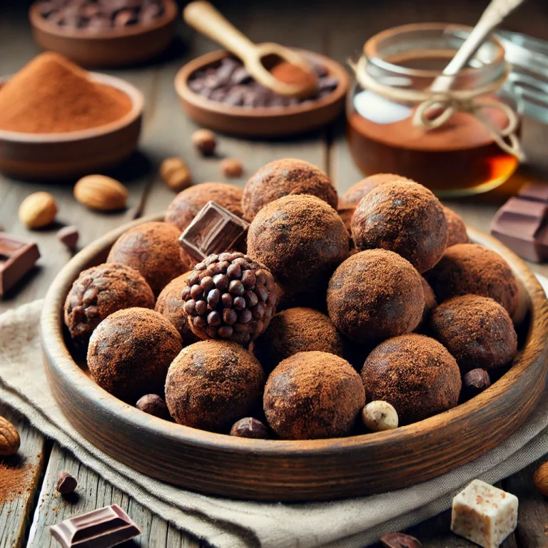 21.12.2024: Schokoladige Energy Balls mit Cacao Nibs und Zuckerersatz