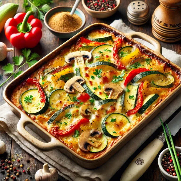 Café de Paris-Gemüsegratin mit Kartoffeln und Käse