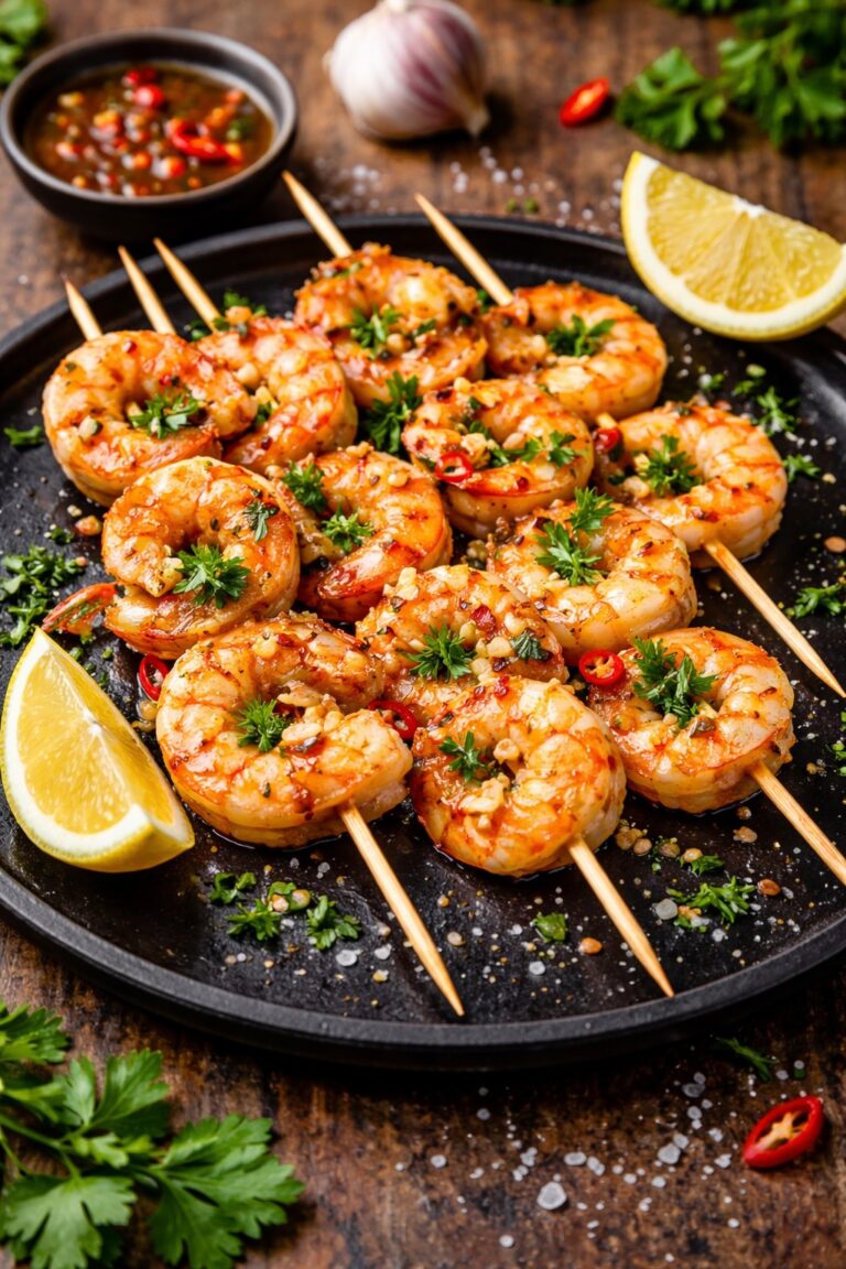 Scampi-Spieße vom Grill